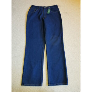 NWT Womens Jeans-L L BEAN-blue "Rinsed Wash Double L Straight Original Fit"-10